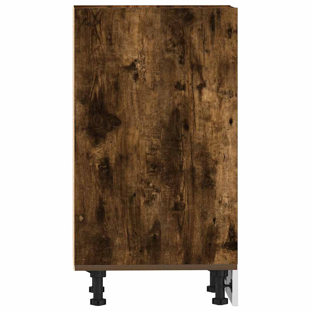 vidaXL Bottom Cabinet Riga Smoked Oak 30x44.5x81.5 cm Engineered Wood