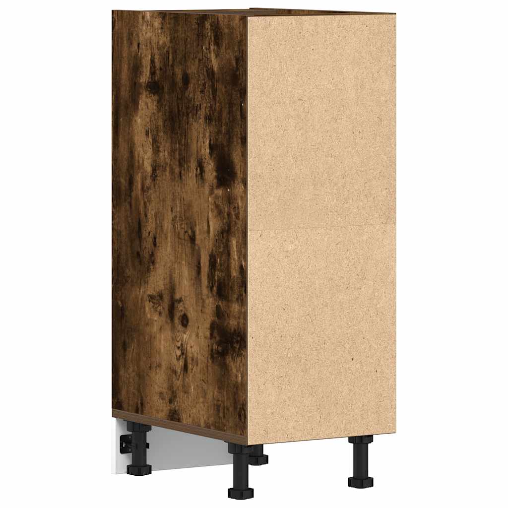 vidaXL Bottom Cabinet "Riga" Smoked Oak 30x44,5x81,5 cm Engineered Wood