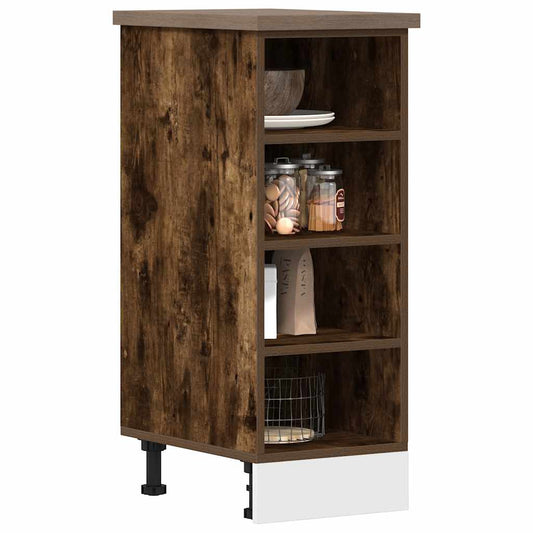 vidaXL Bottom Cabinet "Riga" Smoked Oak 30x44,5x81,5 cm Engineered Wood
