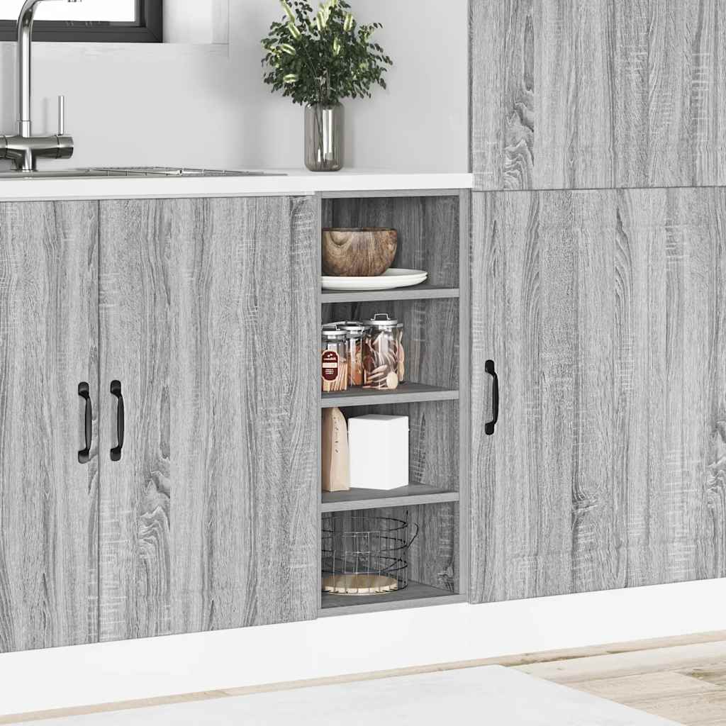 vidaXL Bottom Cabinet "Riga" Grey Sonoma 30x44,5x81,5 cm Engineered Wood