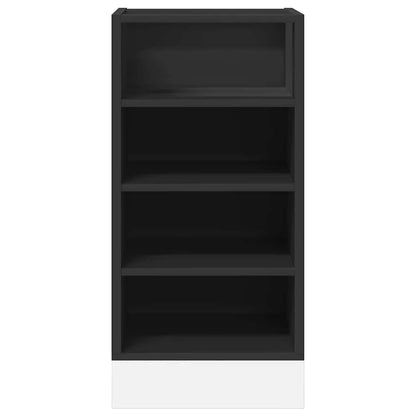 vidaXL Bottom Cabinet "Riga" Black 40x44,5x81,5 cm Engineered Wood