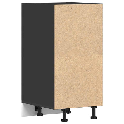 vidaXL Bottom Cabinet Riga Black 40x44.5x81.5 cm Engineered Wood