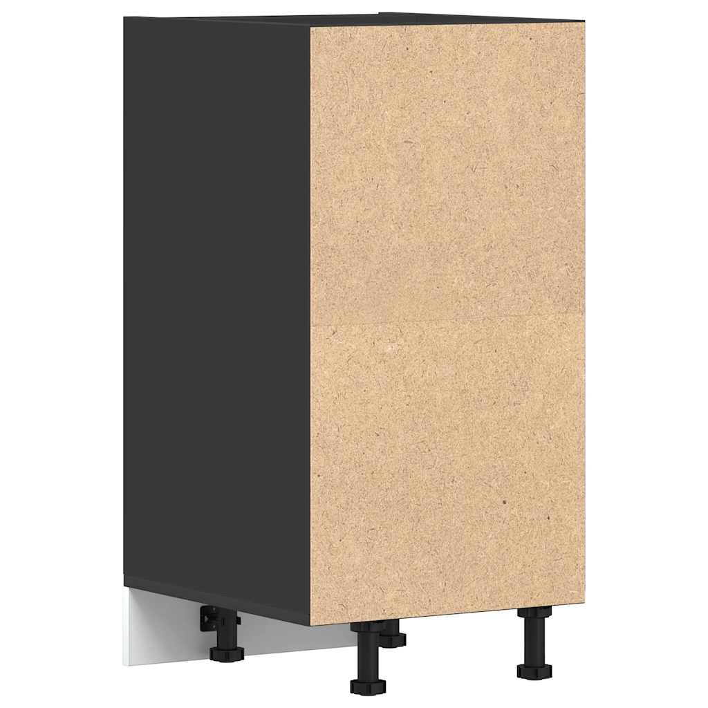 vidaXL Bottom Cabinet "Riga" Black 40x44,5x81,5 cm Engineered Wood
