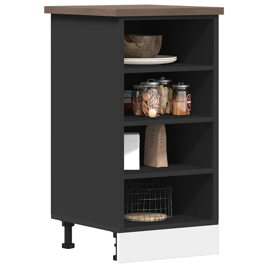 vidaXL Bottom Cabinet "Riga" Black 40x44,5x81,5 cm Engineered Wood