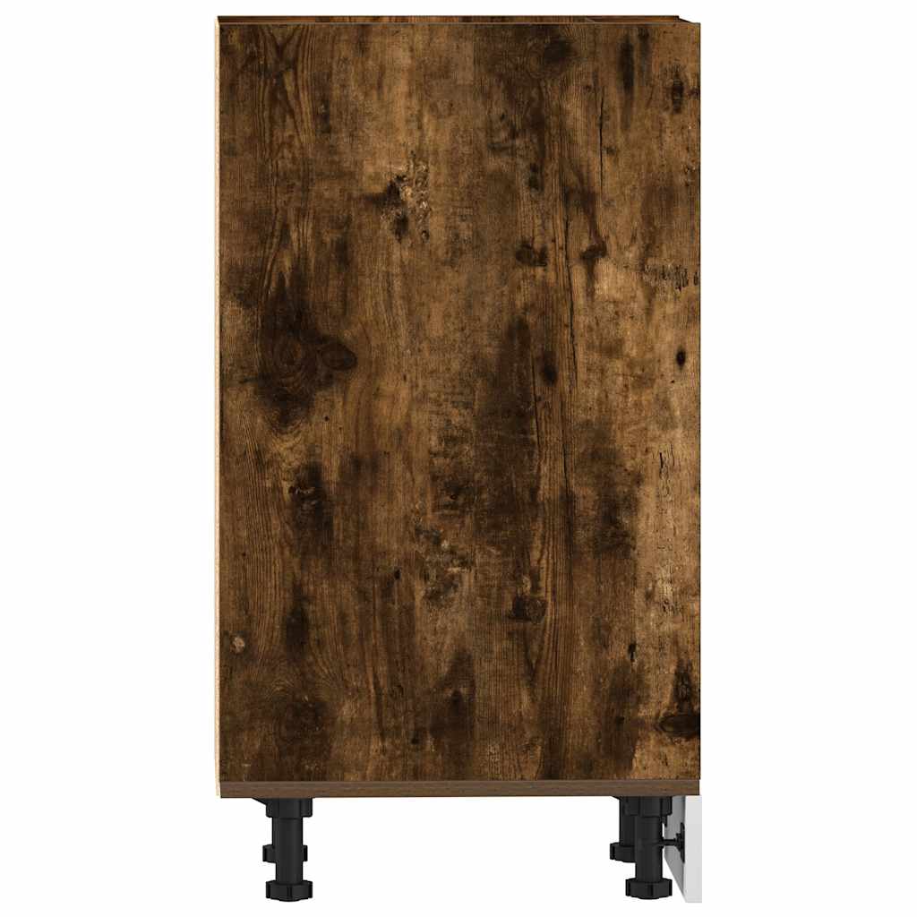 vidaXL Bottom Cabinet Riga Smoked Oak 40x44.5x81.5 cm Engineered Wood