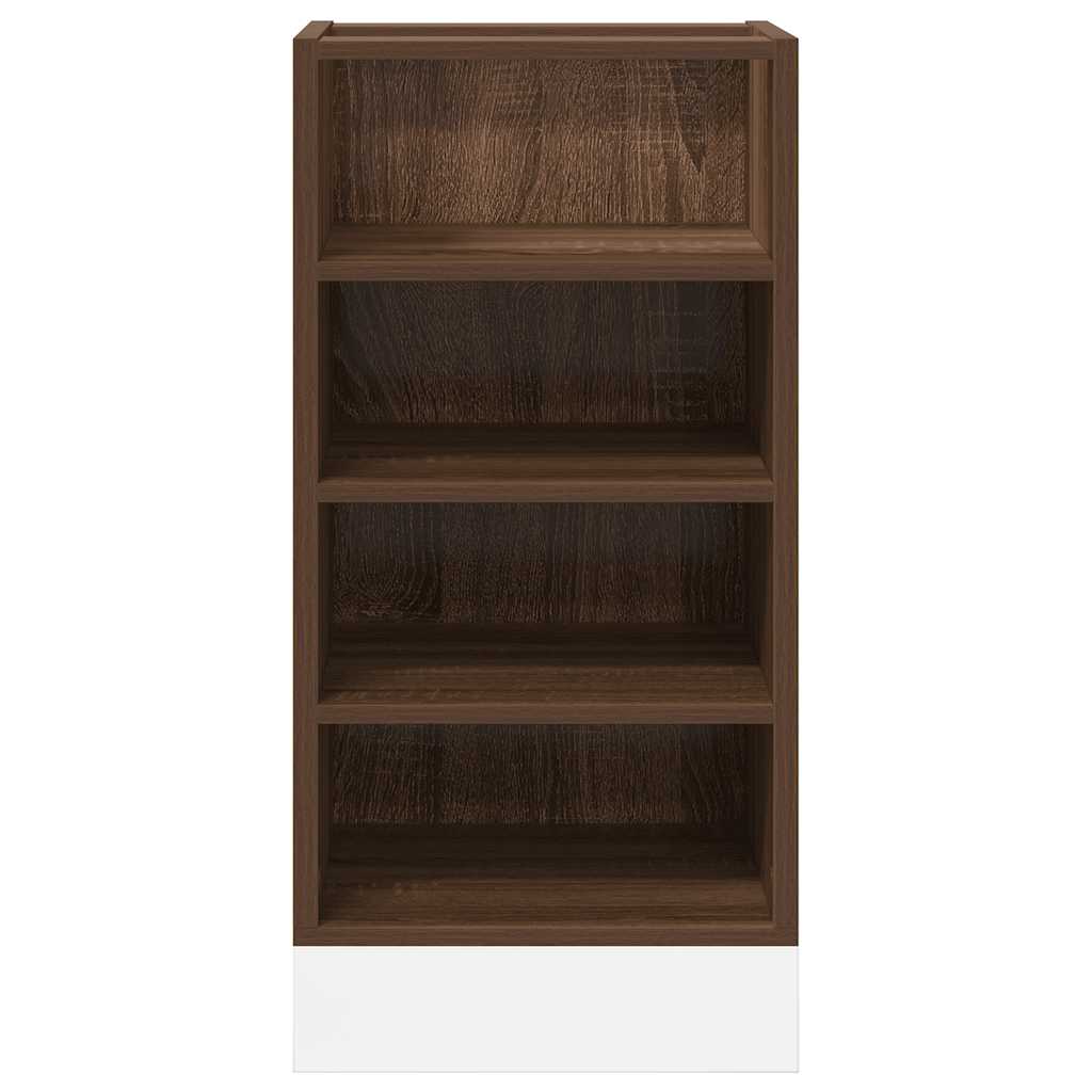 vidaXL Bottom Cabinet "Riga" Brown Oak 40x44,5x81,5 cm Engineered Wood