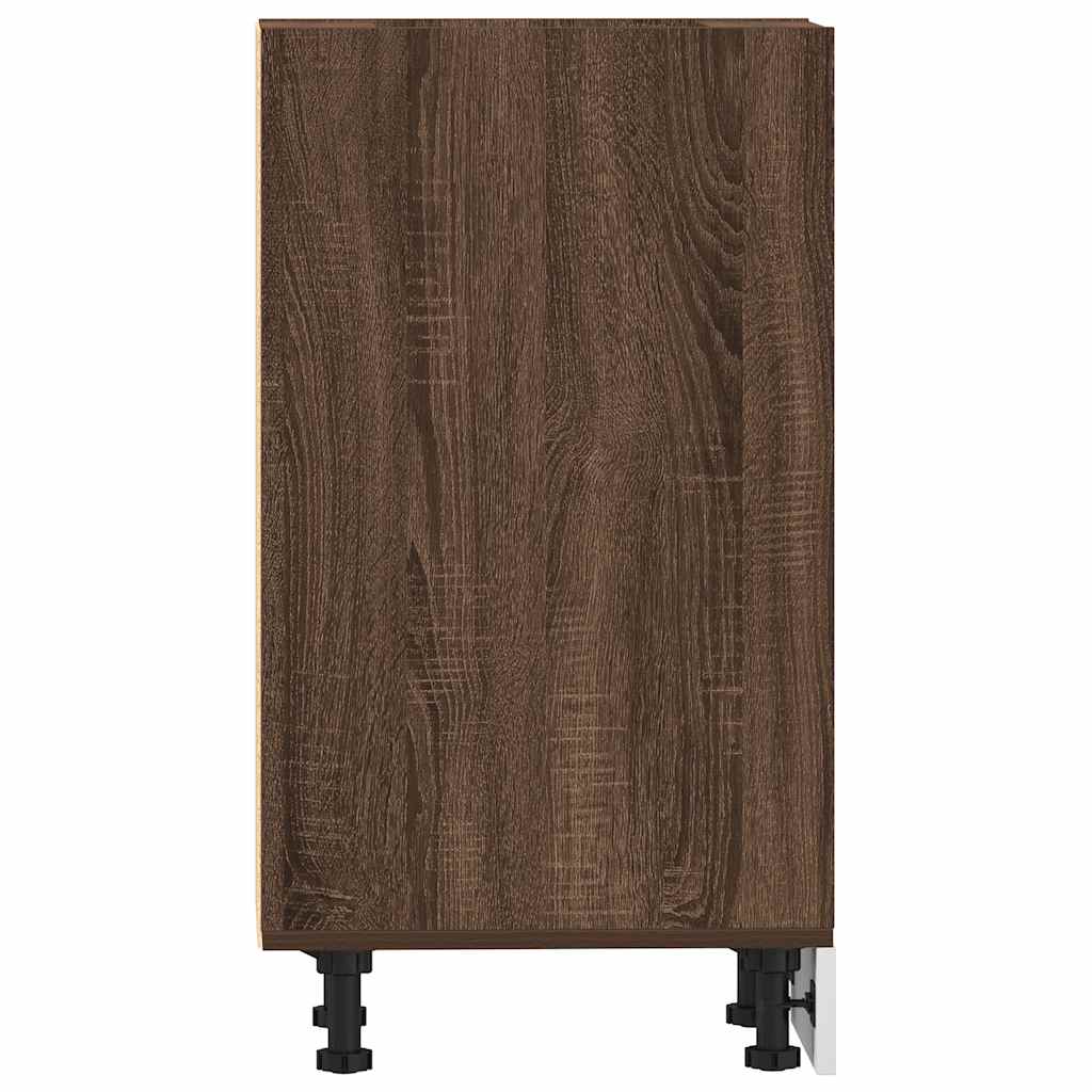 vidaXL Bottom Cabinet "Riga" Brown Oak 40x44,5x81,5 cm Engineered Wood