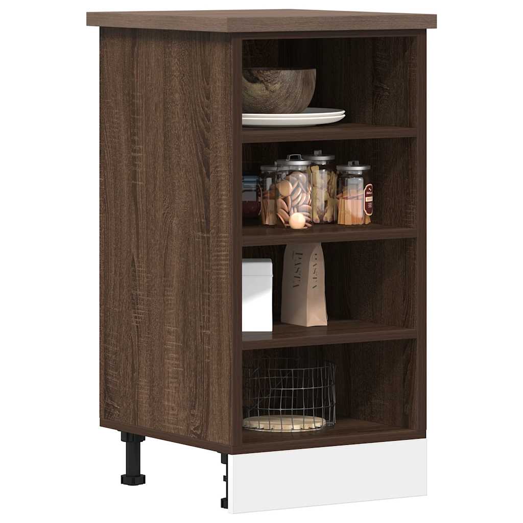 vidaXL Bottom Cabinet "Riga" Brown Oak 40x44,5x81,5 cm Engineered Wood