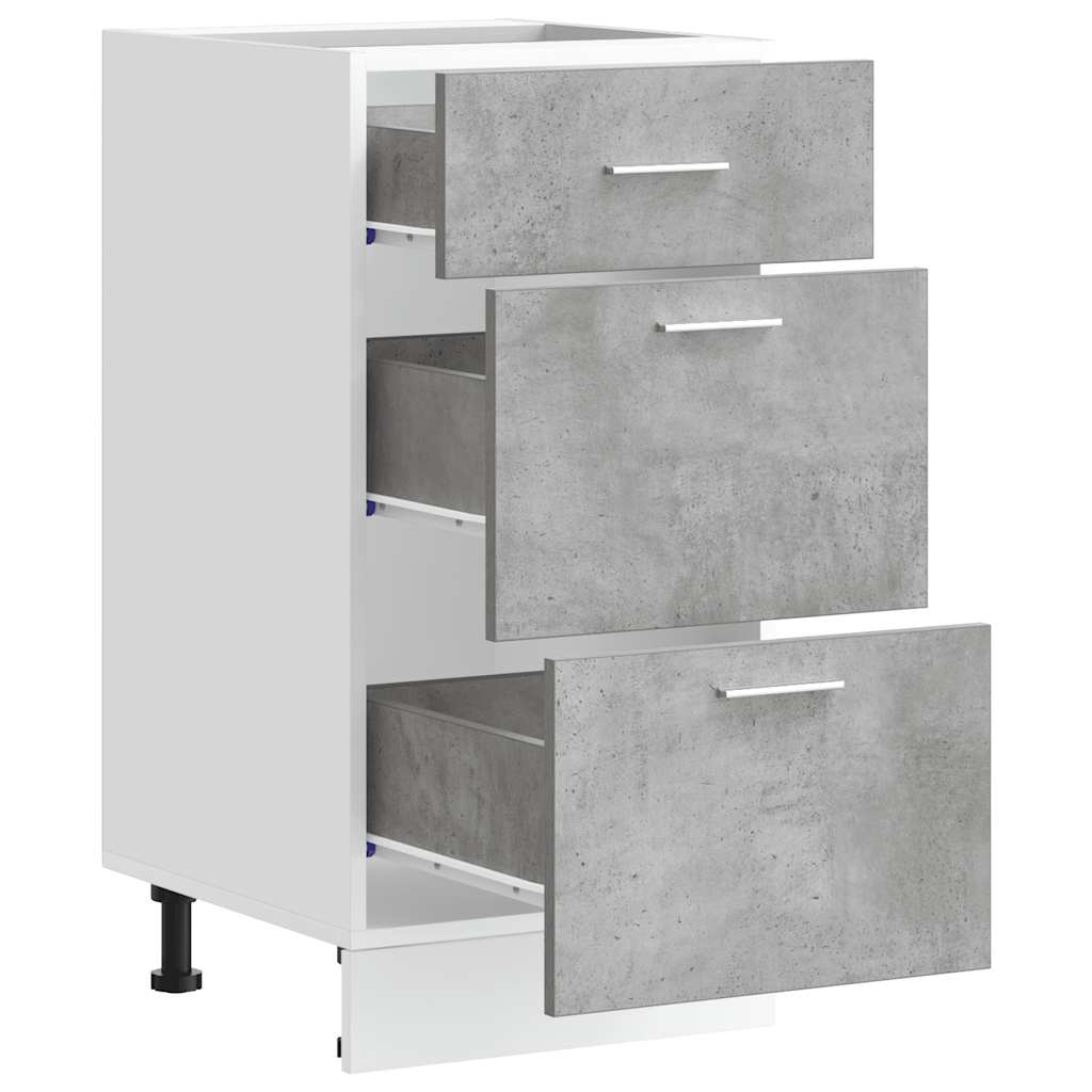 vidaXL Bottom Cabinet Lyon Concrete Grey 40x46x81.5 cm Engineered Wood