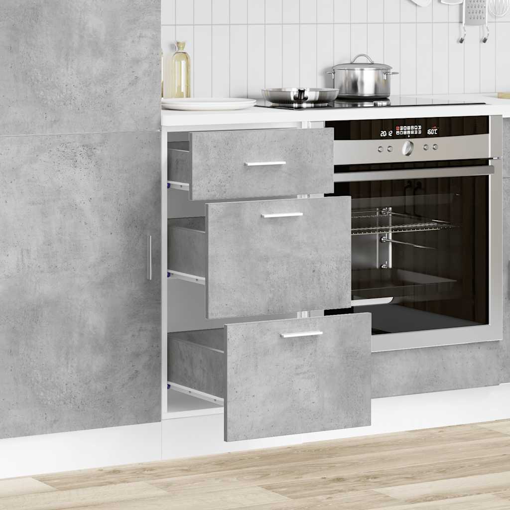 vidaXL Bottom Cabinet Lyon Concrete Grey 40x46x81.5 cm Engineered Wood
