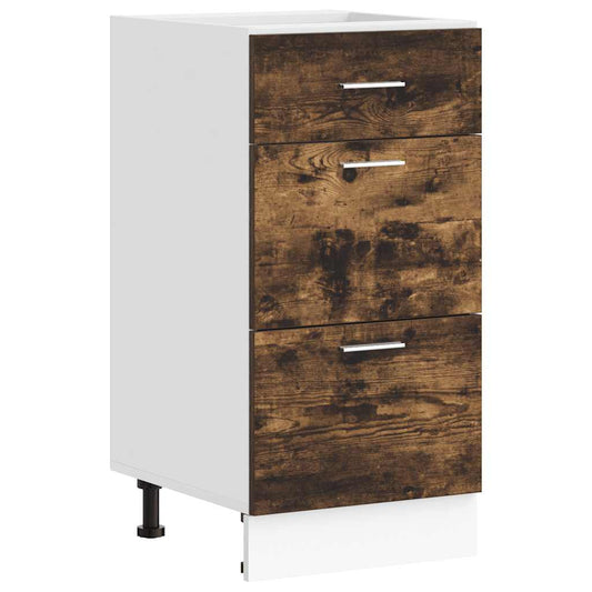 vidaXL Bottom Cabinet "Lyon" Smoked Oak 40x46x81,5 cm Engineered Wood