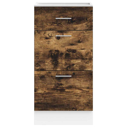 vidaXL Bottom Cabinet "Lyon" Smoked Oak 40x46x81,5 cm Engineered Wood