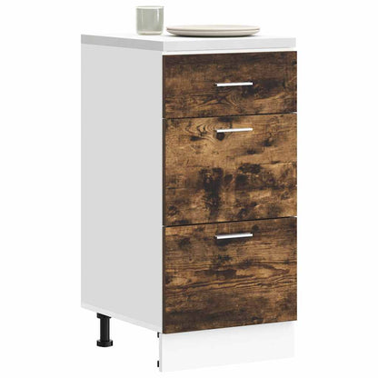 vidaXL Bottom Cabinet "Lyon" Smoked Oak 40x46x81,5 cm Engineered Wood