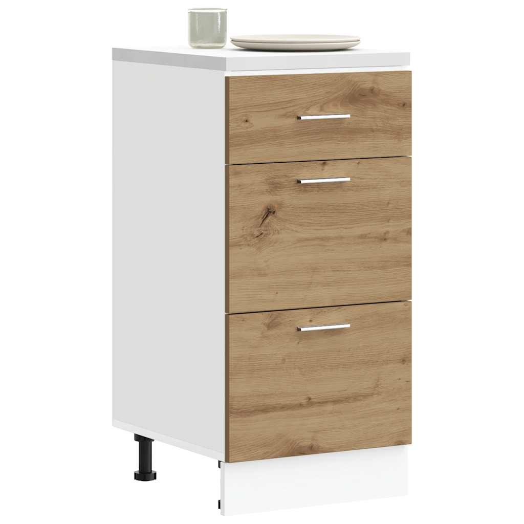 vidaXL Bottom Cabinet "Lyon" Artisan Oak 40x46x81,5 cm Engineered Wood