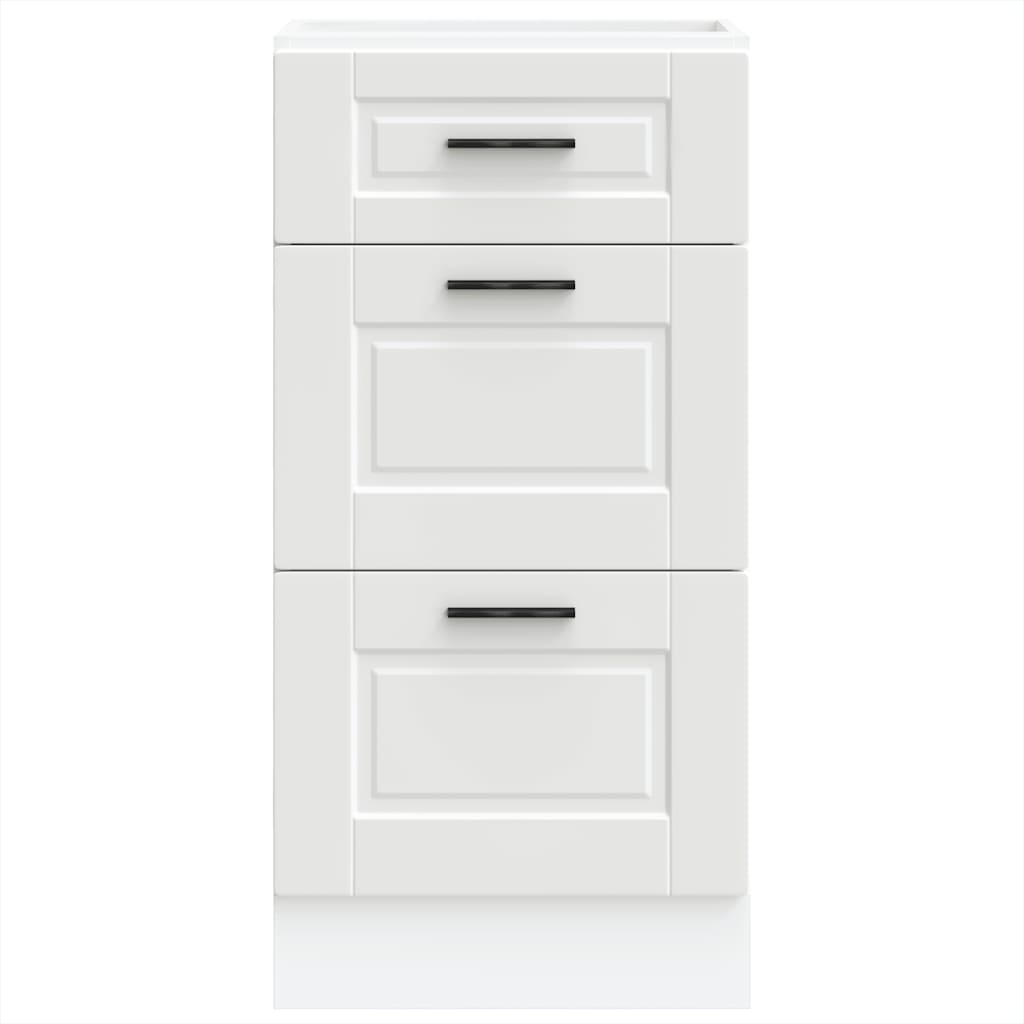vidaXL Kitchen Base Cabinet Porto White Engineered Wood