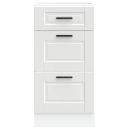 vidaXL Kitchen Base Cabinet Porto White Engineered Wood