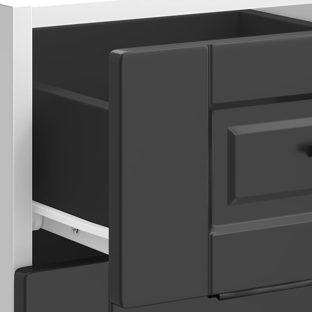 vidaXL Kitchen Base Cabinet "Porto" Black Engineered Wood