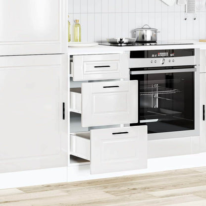 vidaXL Kitchen Base Cabinet "Porto" High Gloss White Engineered Wood