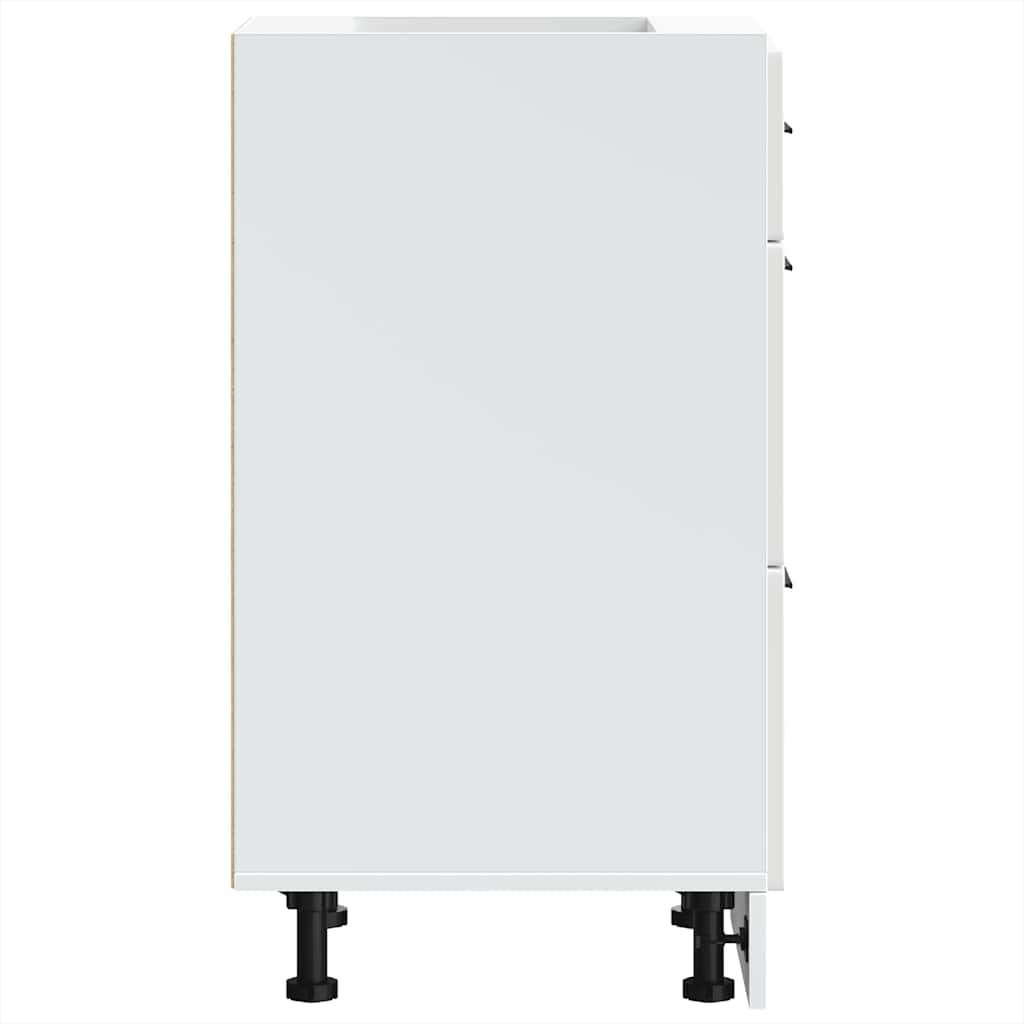 vidaXL Kitchen Base Cabinet "Porto" High Gloss White Engineered Wood