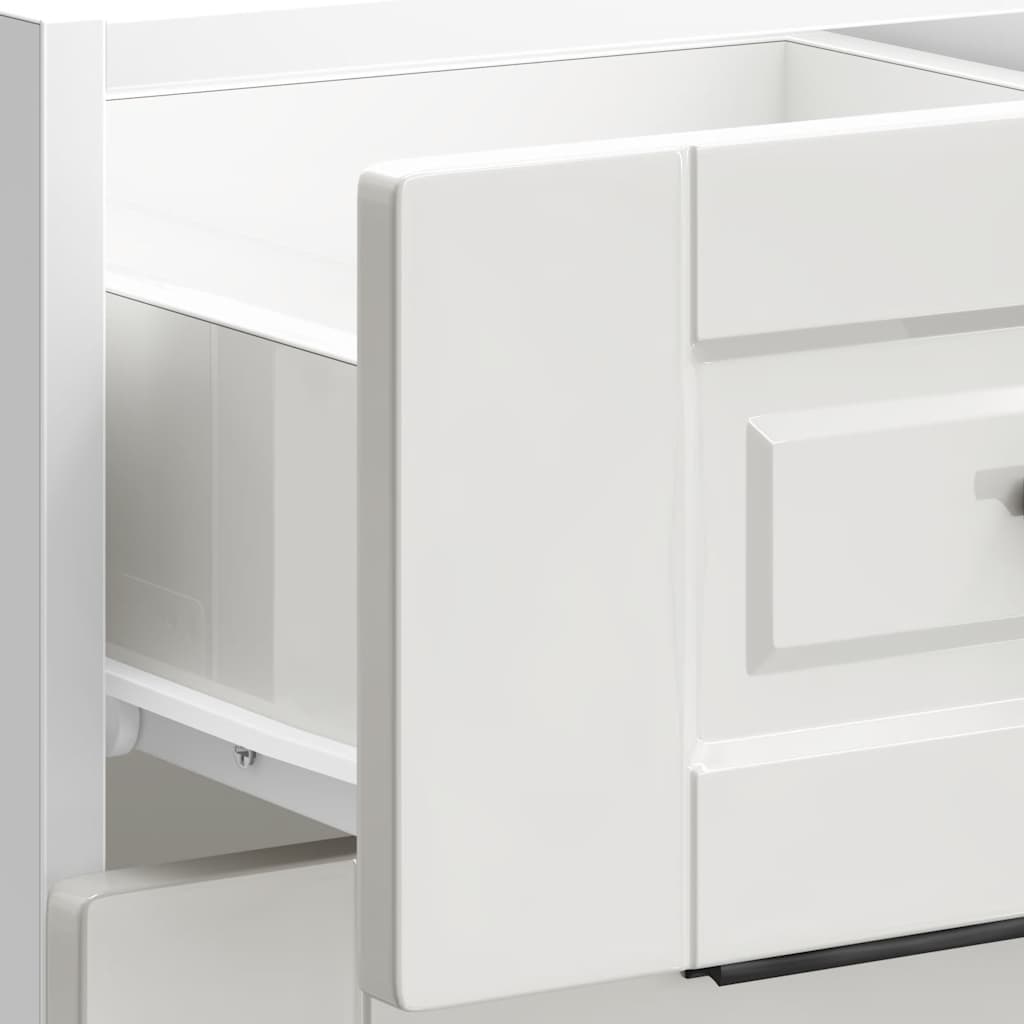 vidaXL Kitchen Base Cabinet "Porto" High Gloss White Engineered Wood