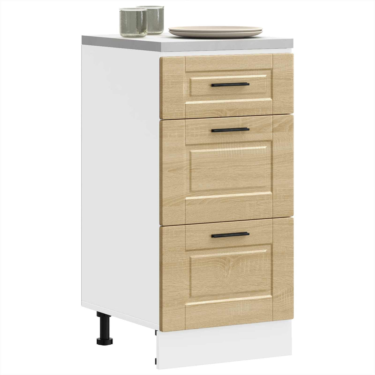 vidaXL Kitchen Base Cabinet "Porto" Sonoma Oak Engineered Wood