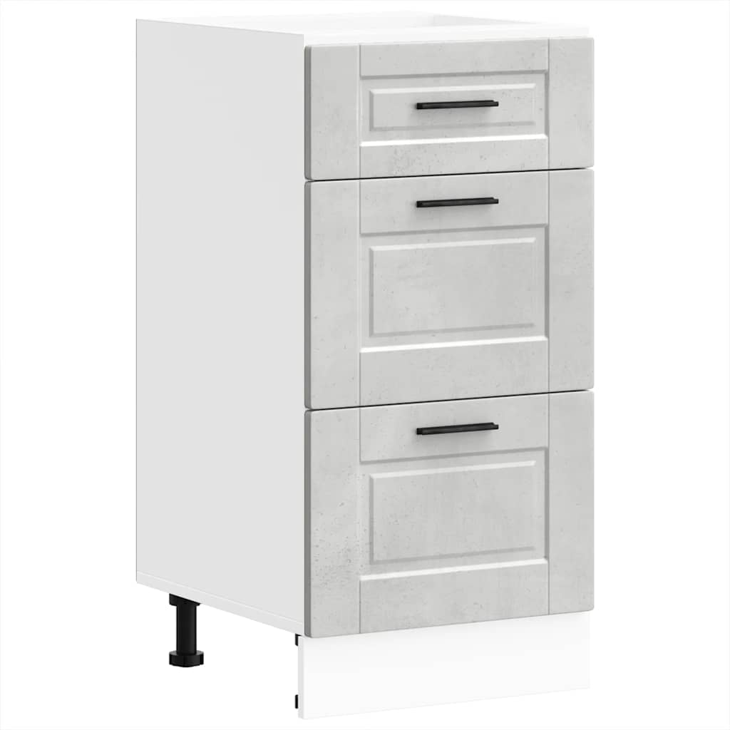 vidaXL Kitchen Base Cabinet Porto Concrete Grey Engineered Wood