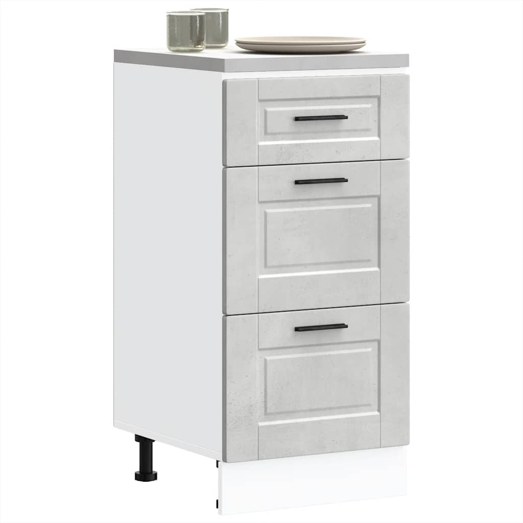vidaXL Kitchen Base Cabinet Porto Concrete Grey Engineered Wood