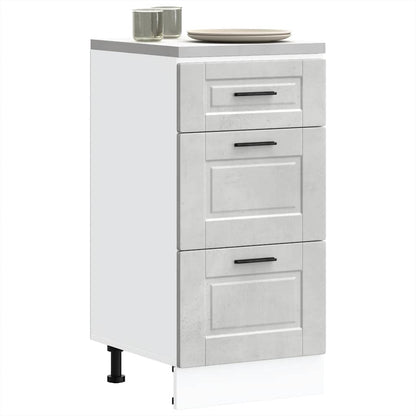 vidaXL Kitchen Base Cabinet Porto Concrete Grey Engineered Wood