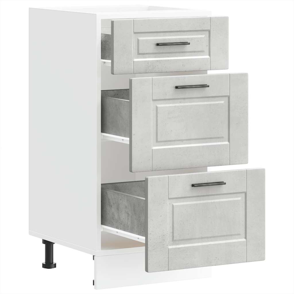 vidaXL Kitchen Base Cabinet Porto Concrete Grey Engineered Wood