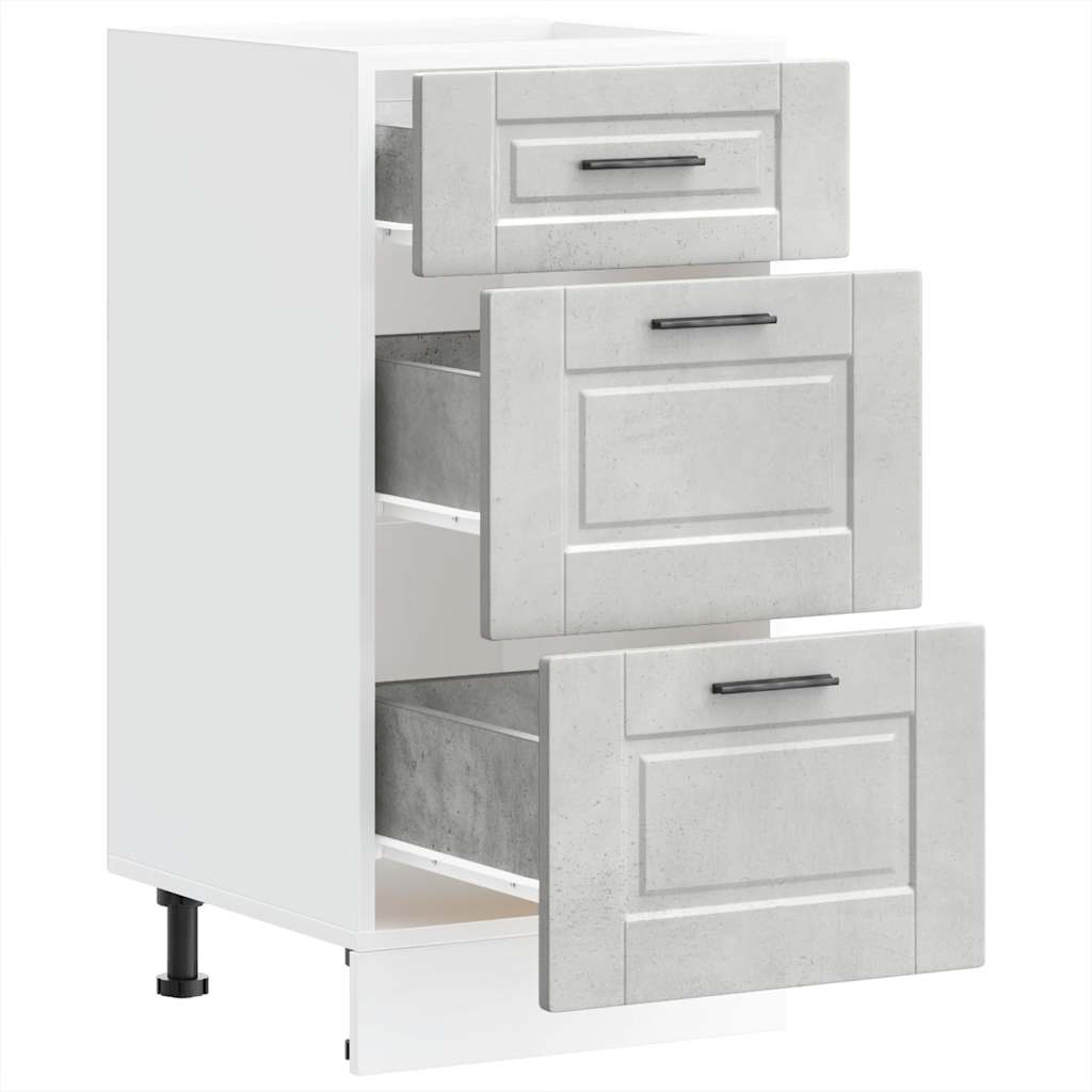 vidaXL Kitchen Base Cabinet "Porto" Concrete Grey Engineered Wood