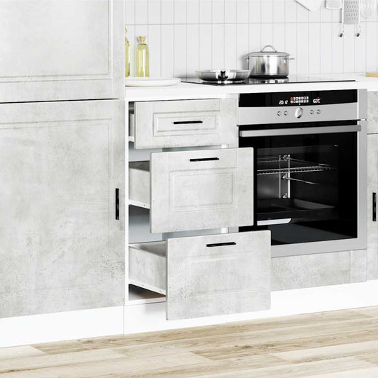 vidaXL Kitchen Base Cabinet "Porto" Concrete Grey Engineered Wood