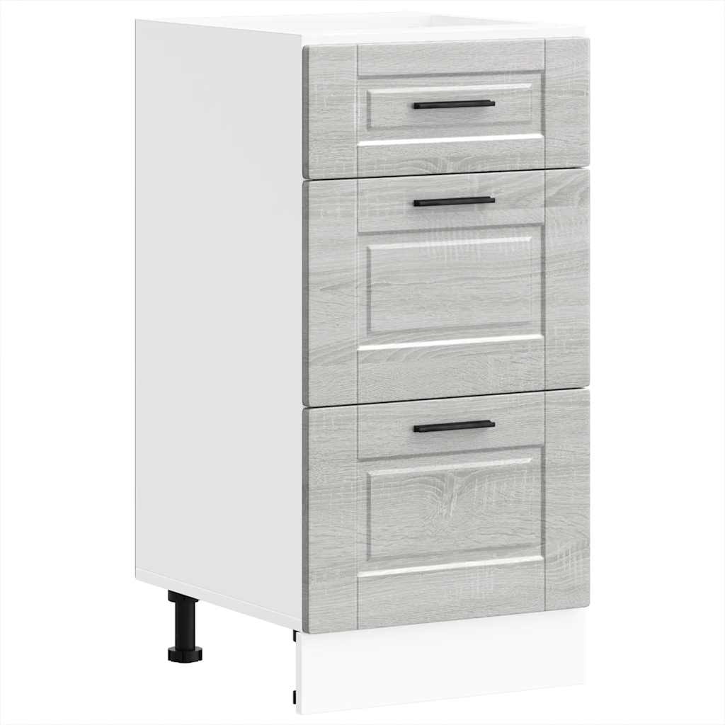 vidaXL Kitchen Base Cabinet "Porto" Grey Sonoma Engineered Wood