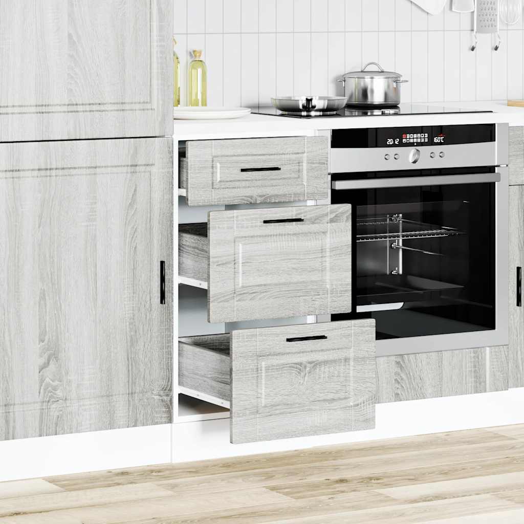vidaXL Kitchen Base Cabinet "Porto" Grey Sonoma Engineered Wood