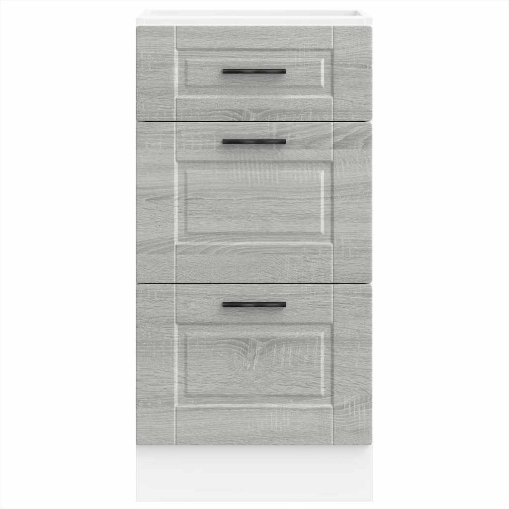 vidaXL Kitchen Base Cabinet Porto Grey Sonoma Engineered Wood