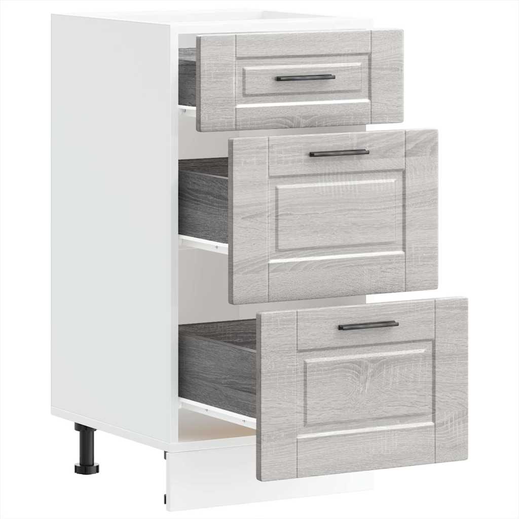 vidaXL Kitchen Base Cabinet "Porto" Grey Sonoma Engineered Wood