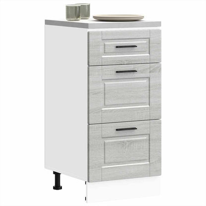 vidaXL Kitchen Base Cabinet "Porto" Grey Sonoma Engineered Wood