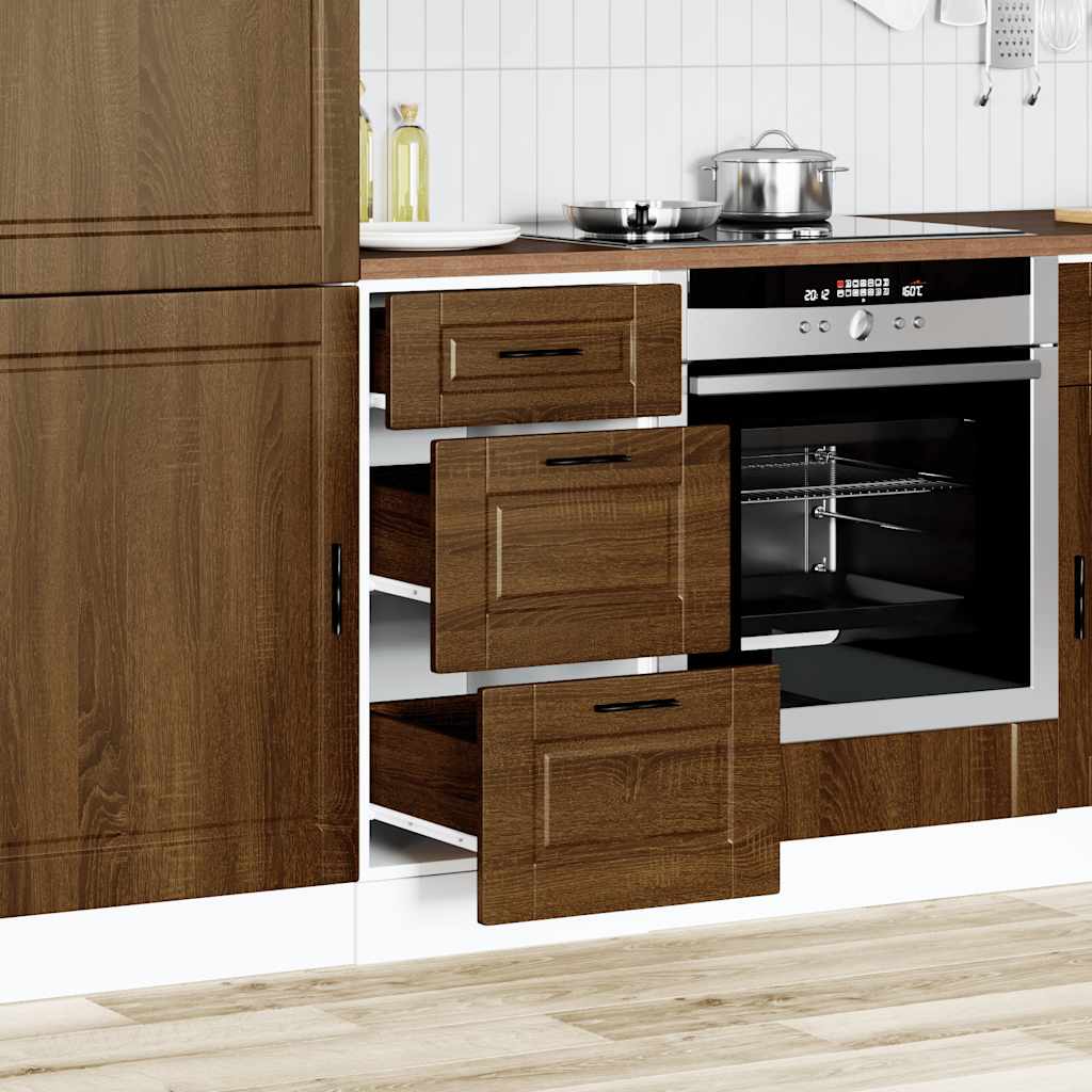 vidaXL Kitchen Base Cabinet "Porto" Brown Oak Engineered Wood
