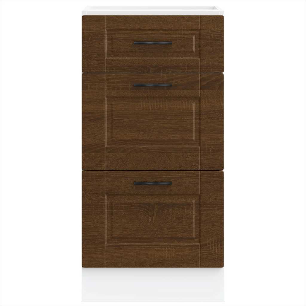 vidaXL Kitchen Base Cabinet "Porto" Brown Oak Engineered Wood