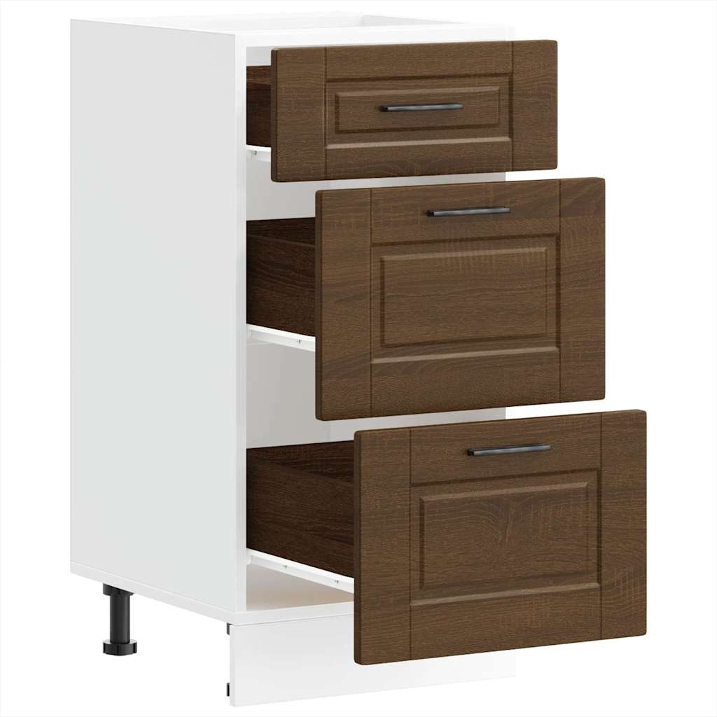 vidaXL Kitchen Base Cabinet "Porto" Brown Oak Engineered Wood