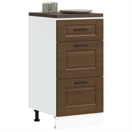 vidaXL Kitchen Base Cabinet "Porto" Brown Oak Engineered Wood