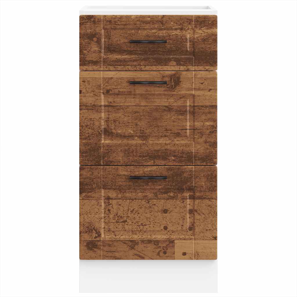 vidaXL Kitchen Base Cabinet "Porto" Old Wood Engineered Wood