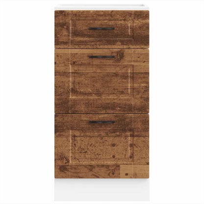vidaXL Kitchen Base Cabinet "Porto" Old Wood Engineered Wood