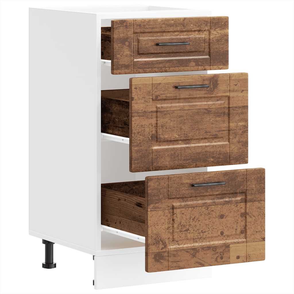 vidaXL Kitchen Base Cabinet "Porto" Old Wood Engineered Wood