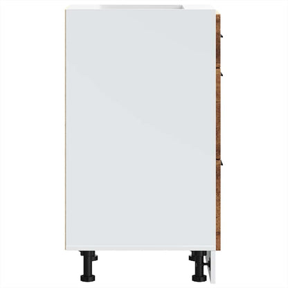 vidaXL Kitchen Base Cabinet "Porto" Old Wood Engineered Wood