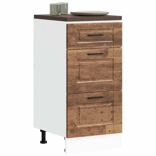 vidaXL Kitchen Base Cabinet "Porto" Old Wood Engineered Wood