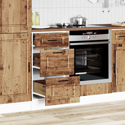 vidaXL Kitchen Base Cabinet "Porto" Old Wood Engineered Wood