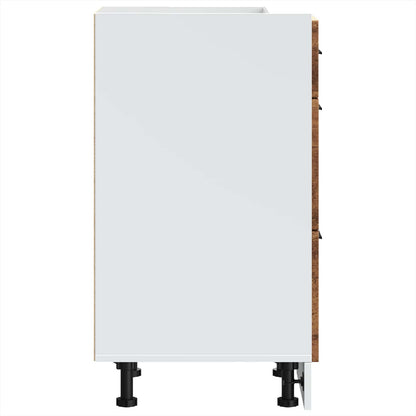 vidaXL Kitchen Base Cabinet "Porto" Old Wood Engineered Wood