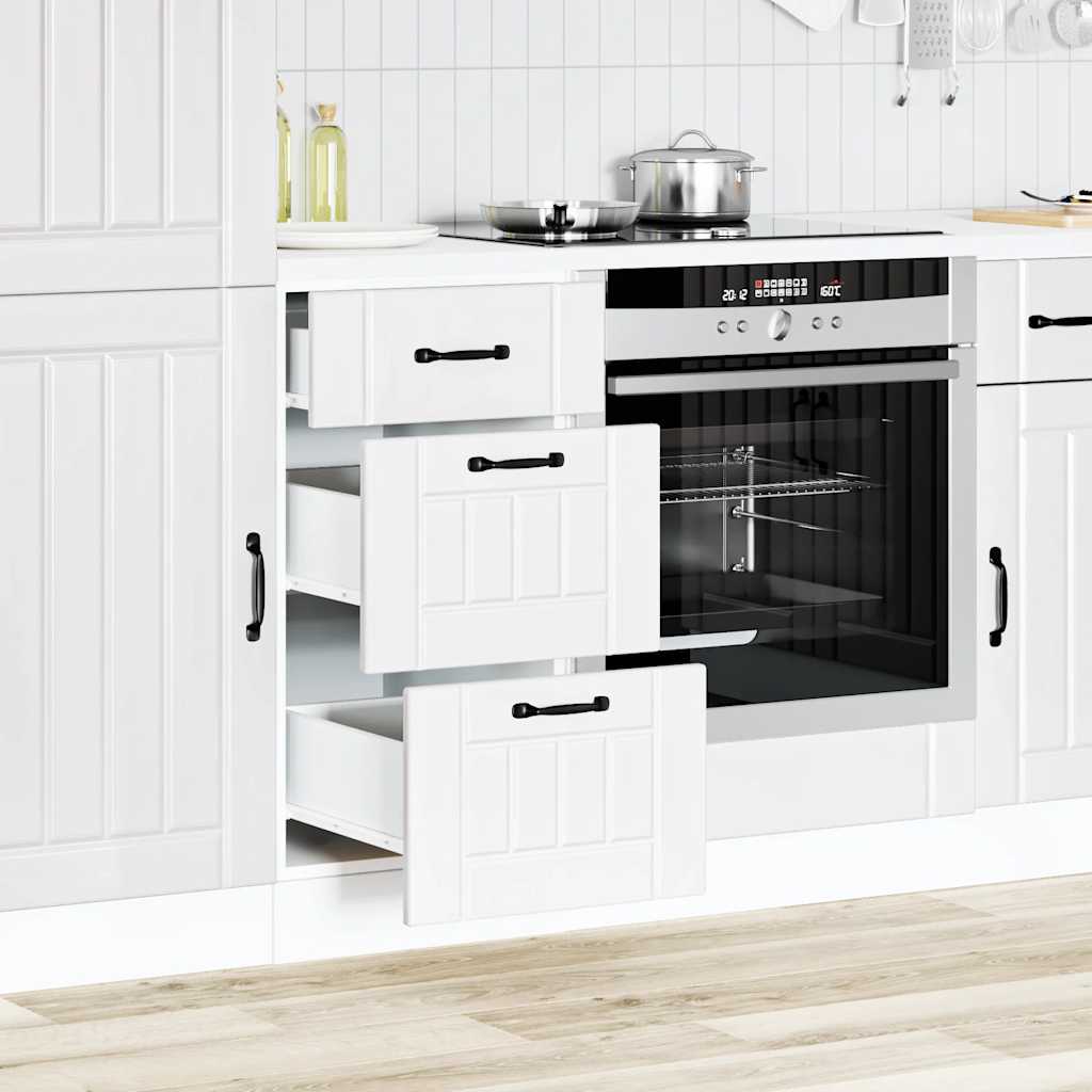 vidaXL Kitchen Base Cabinet "Lucca" White Engineered Wood