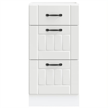 vidaXL Kitchen Base Cabinet Lucca White Engineered Wood