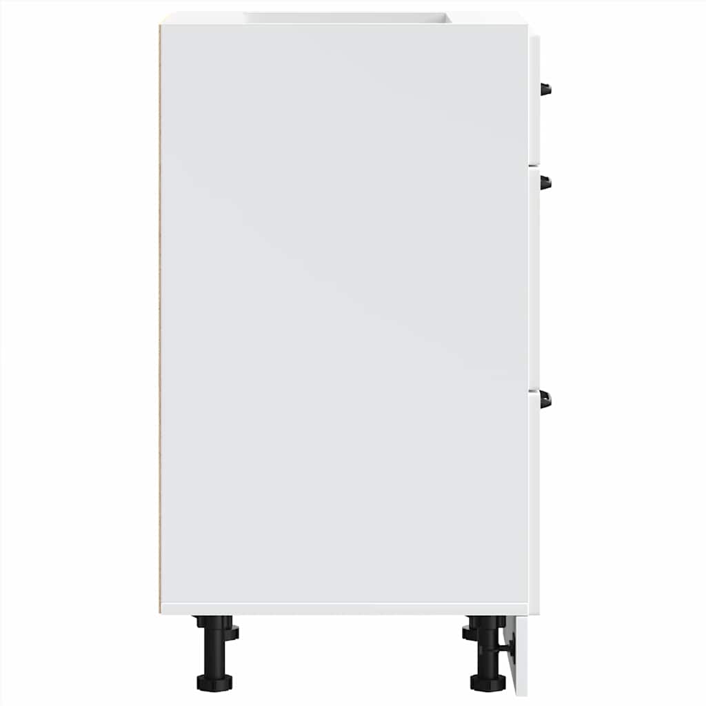 vidaXL Kitchen Base Cabinet Lucca White Engineered Wood